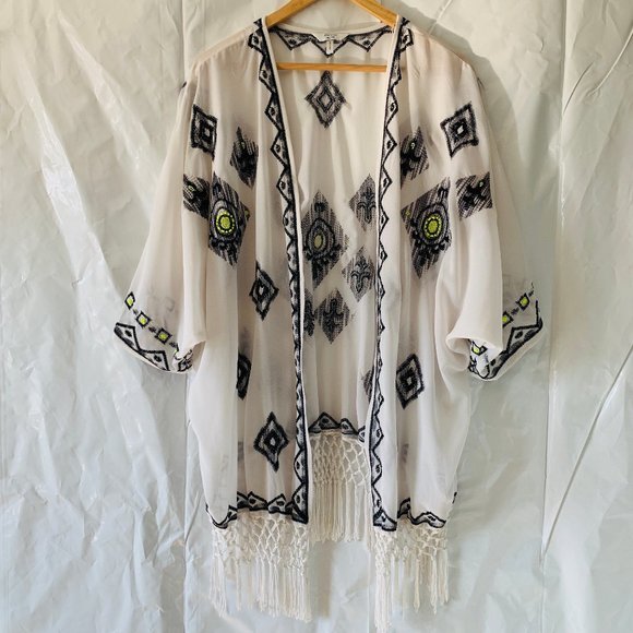 joanna hope fringe sleeve dress